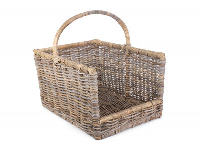 Basket, LARGE RATTAN OPEN ENDED LOG BASKET