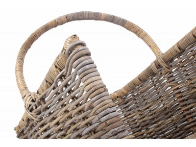 Basket, LARGE RATTAN OPEN ENDED LOG BASKET