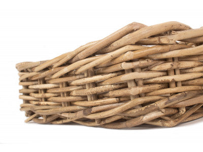 Basket, SMALL SHALLOW RATTAN RECTANGULAR BASKET