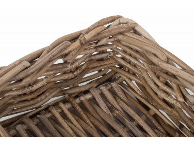 Basket, SMALL SHALLOW RATTAN RECTANGULAR BASKET