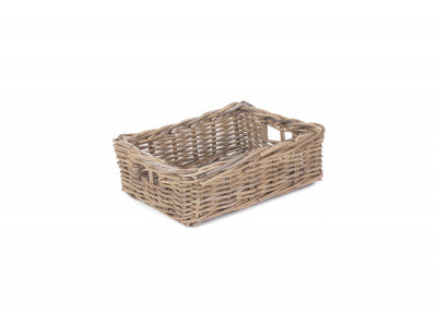 Basket, MEDIUM SHALLOW RATTAN RECTANGULAR BASKET