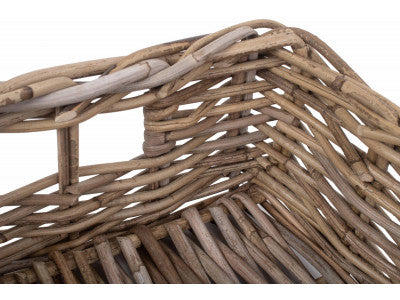 Basket, MEDIUM SHALLOW RATTAN RECTANGULAR BASKET