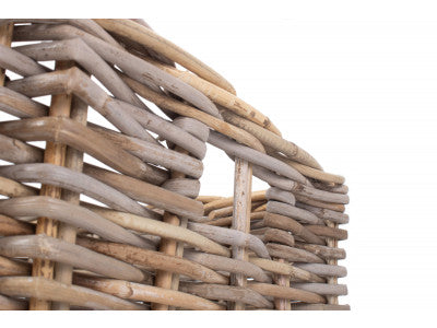 Basket, LARGE SHALLOW RATTAN RECTANGULAR BASKET