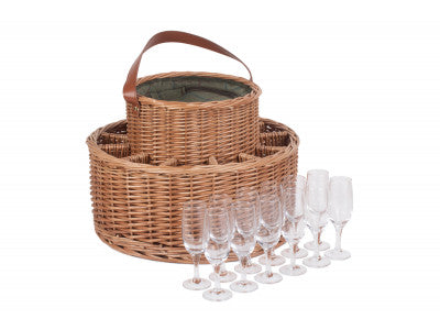 Basket, GREEN TWEED CHILLED GARDEN PARTY BASKET