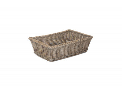 Basket, EXTRA LARGE ANTIQUE WASH TAPERED TRAY