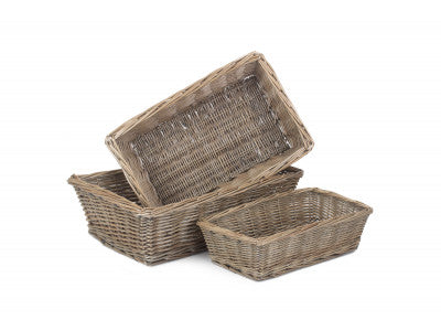 Basket, EXTRA LARGE ANTIQUE WASH TAPERED TRAY