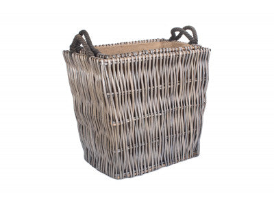 Basket, Set of 2 RECTANGULAR GREY LOG BASKET 