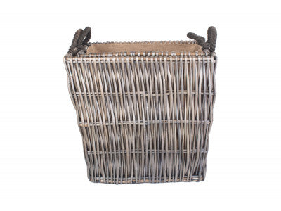 Basket, Set of 2 RECTANGULAR GREY LOG BASKET 