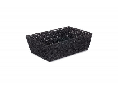 Basket, EXTRA LARGE BLACK PAPER ROPE TRAY