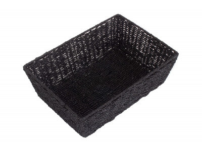 Basket, EXTRA LARGE BLACK PAPER ROPE TRAY
