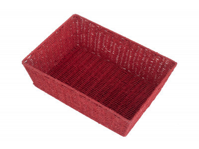 Basket, EXTRA LARGE RED PAPER ROPE TRAY