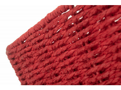 Basket, EXTRA LARGE RED PAPER ROPE TRAY