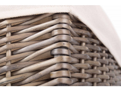 Basket, MEDIUM SQUARE ANTIQUE WASH LINED STORAGE BASKET