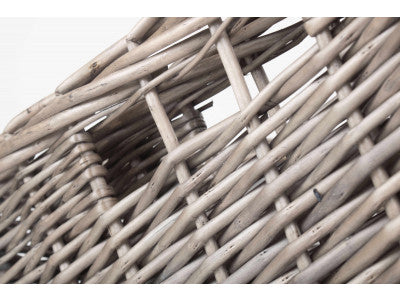 Basket, Set of 2 SQUARE ANTIQUE WASH UNLINED STORAGE BASKETS 