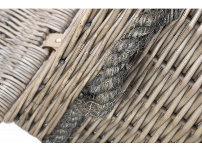 "Basket, 23" ANTIQUE WASH STORAGE HAMPER  - UNLINED"
