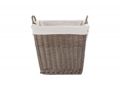 Basket, ANTIQUE WASH RECTANGULAR TAPERED LINEN BIN