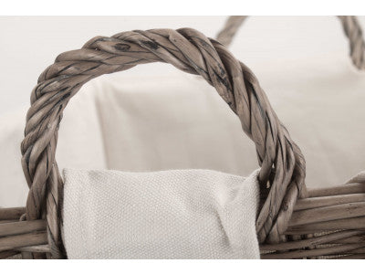 Basket, ANTIQUE WASH RECTANGULAR TAPERED LINEN BIN