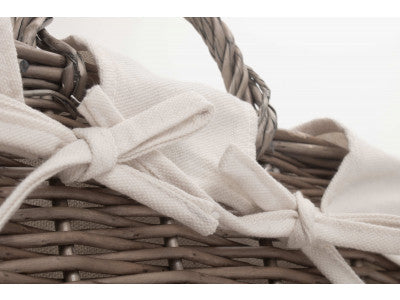 Basket, ANTIQUE WASH RECTANGULAR TAPERED LINEN BIN