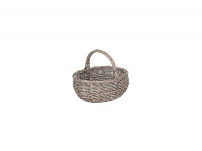 Basket, SMALL ANTIQUE WASH BATHROOM SHOPPER - UNLINED