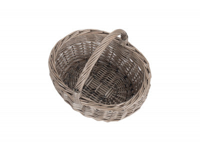 Basket, SMALL ANTIQUE WASH BATHROOM SHOPPER - UNLINED