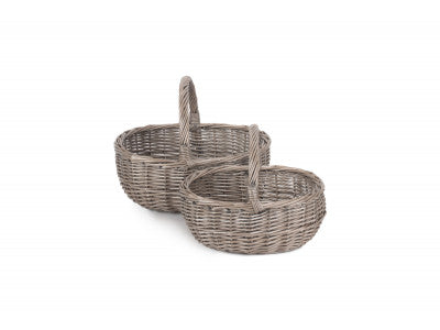 Basket, ANTIQUE WASH BATHROOM SHOPPER SET 2 - UNLINED