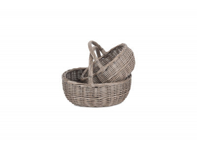 Basket, ANTIQUE WASH BATHROOM SHOPPER SET 2 - UNLINED