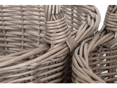 Basket, ANTIQUE WASH BATHROOM SHOPPER SET 2 - UNLINED