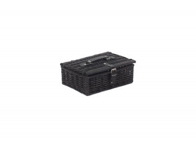 "Basket, 12" BLACK HAMPER"
