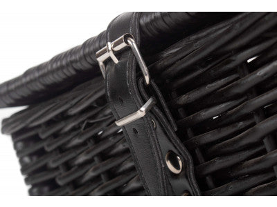 "Basket, 12" BLACK HAMPER"