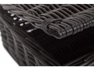 "Basket, 12" BLACK HAMPER"