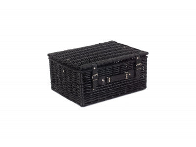 "Basket, 16" BLACK HAMPER"