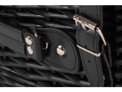 "Basket, 16" BLACK HAMPER"