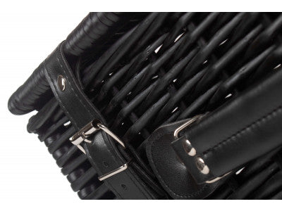 "Basket, 16" BLACK HAMPER"