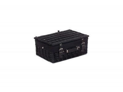 "Basket, 14" BLACK HAMPER with BLACK LINING"