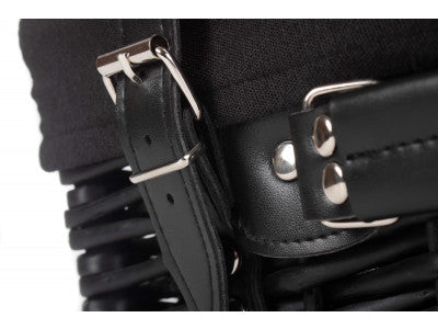 "Basket, 14" BLACK HAMPER with BLACK LINING"