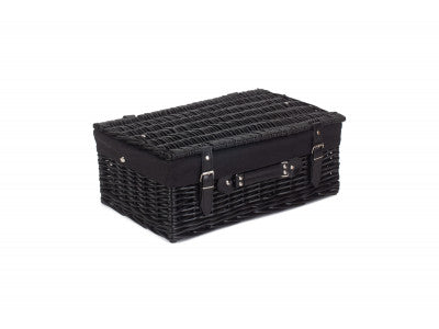 "Basket, 18" BLACK HAMPER with BLACK LINING"