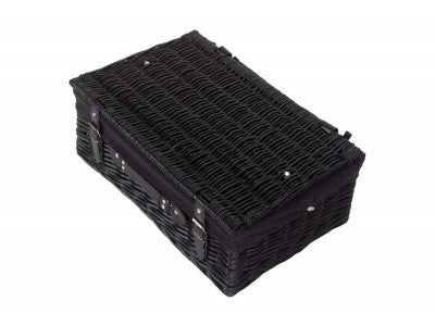 "Basket, 18" BLACK HAMPER with BLACK LINING"