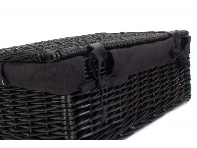 "Basket, 18" BLACK HAMPER with BLACK LINING"