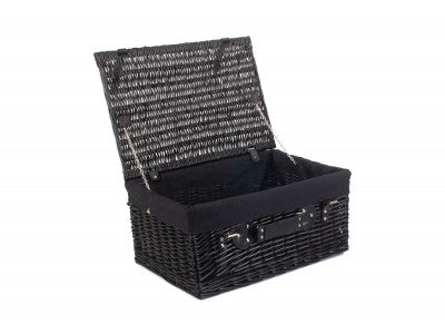 "Basket, 20" BLACK HAMPER with BLACK LINING"