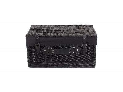 "Basket, 20" BLACK HAMPER with BLACK LINING"