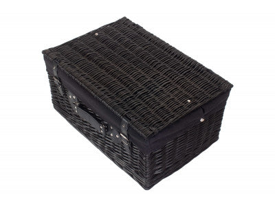 "Basket, 20" BLACK HAMPER with BLACK LINING"