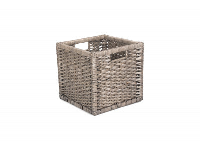 Basket, LARGE WOODEN FRAMED SPLIT WILLOW STORAGE BASKET 