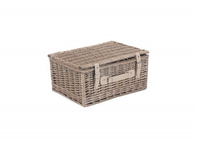 "Basket, 16" ANTIQUE WASH HAMPER"