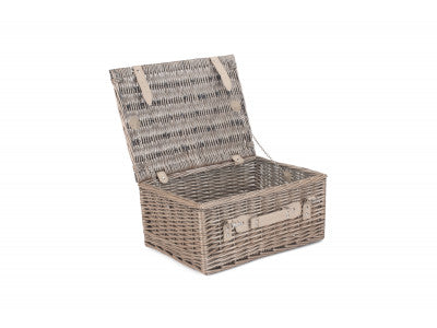 "Basket, 16" ANTIQUE WASH HAMPER"