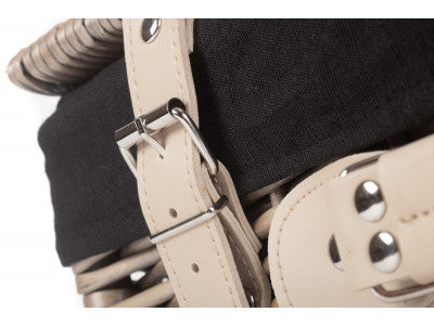 "Basket, 16" ANTIQUE WASH HAMPER with BLACK LINING"