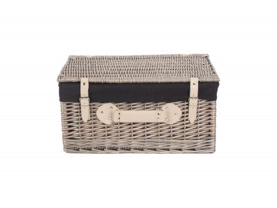"Basket, 20" ANTIQUE WASH HAMPER with BLACK LINING"