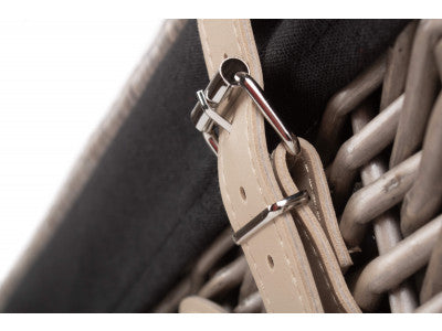 "Basket, 20" ANTIQUE WASH HAMPER with BLACK LINING"