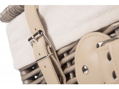 "Basket, 20" ANTIQUE WASH HAMPER with WHITE LINING"