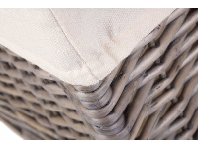 Basket, JUMBO ANTIQUE WASH STORAGE BASKET with WHITE LINING 