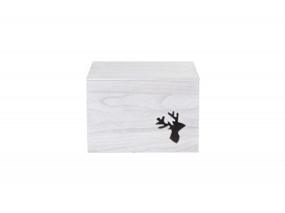 Basket, REINDEER CUT-OUT WOODEN BOX
